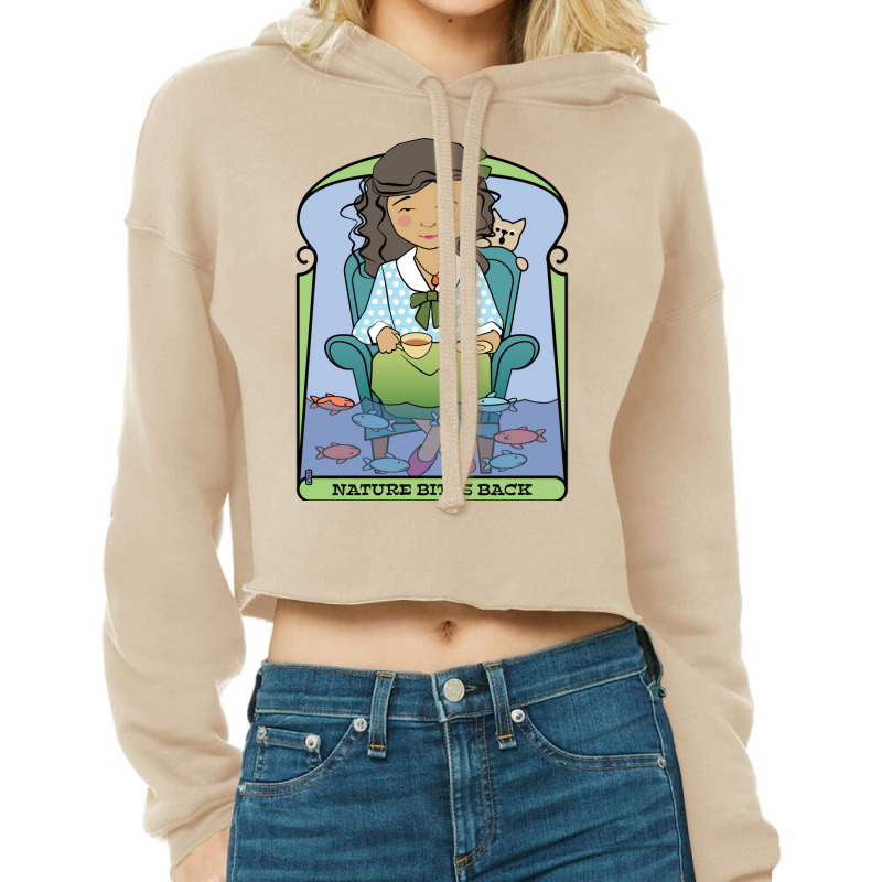 Nature Bites Back Aesthetic Cropped Hoodie by jarzitofikej | Artistshot