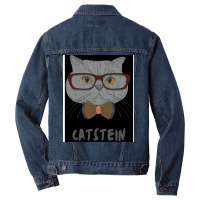 Catstein Cat Design Black Quote Men Denim Jacket | Artistshot