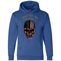 Construction Laborer Watercolor Skull In American Champion Hoodie | Artistshot