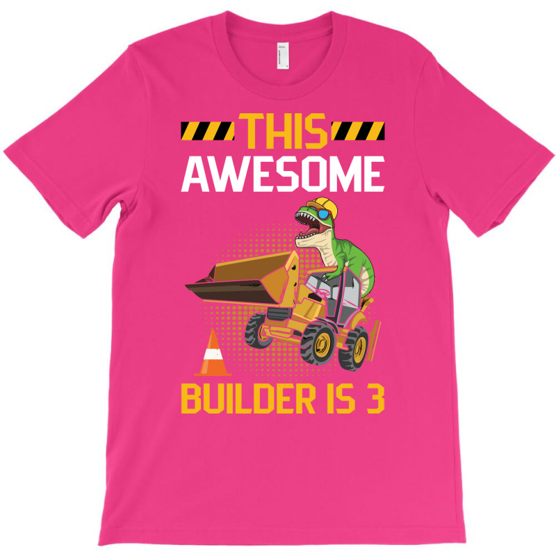 Construction Design For A 3 Year Old Birthday Boy T-shirt | Artistshot