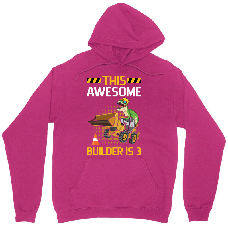 Construction Design For A 3 Year Old Birthday Boy Unisex Hoodie | Artistshot