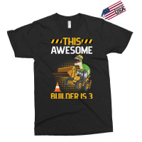 Construction Design For A 3 Year Old Birthday Boy Exclusive T-shirt | Artistshot