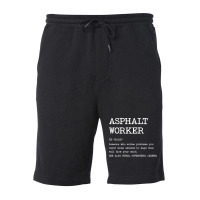 Asphalt Worker Definition Design Fleece Short | Artistshot