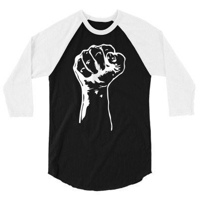 Civil Rights Equality Freedom Justice Fist Tshirt Blm Power 3/4 Sleeve Shirt Designed By Conco335@gmail.com