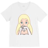 White Powder Queen Stars V-neck Tee | Artistshot