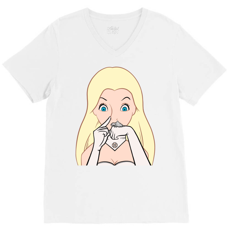 White Powder Queen Stars V-neck Tee | Artistshot