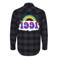 Rainbow 1991 Birthday  70s Flannel Shirt | Artistshot