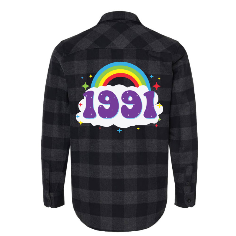 Rainbow 1991 Birthday  70s Flannel Shirt | Artistshot