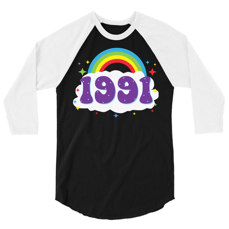 Rainbow 1991 Birthday  70s 3/4 Sleeve Shirt | Artistshot