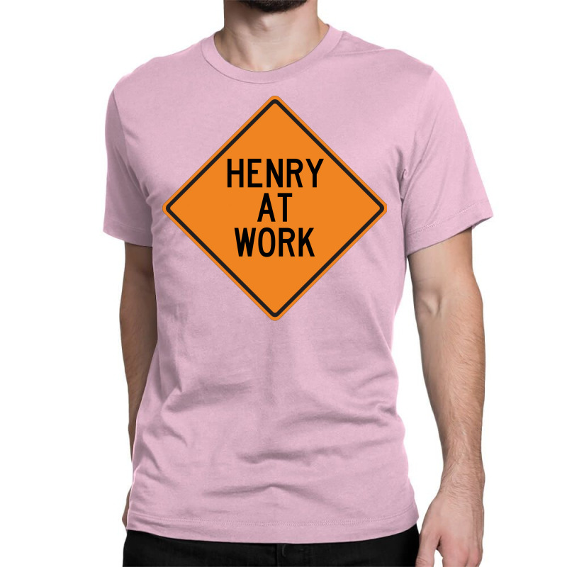 Henry At Work Funny Warning Sign 80s Classic T-shirt | Artistshot