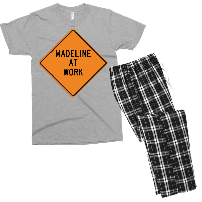 Madeline At Work Funny Warning Sign Cool Men's T-shirt Pajama Set by azawadfedinx | Artistshot