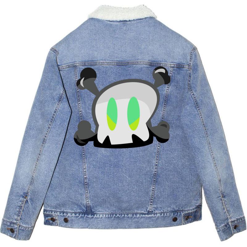 Green Bonehead Girl Unisex Sherpa-lined Denim Jacket | Artistshot