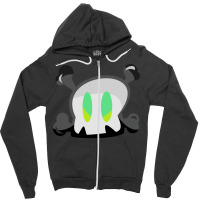 Green Bonehead Girl Zipper Hoodie | Artistshot