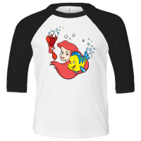 Ariel, Sebastian Toddler 3/4 Sleeve Tee | Artistshot