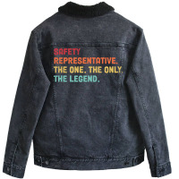 Safety Representative The One The Legend Design Unisex Sherpa-lined Denim Jacket | Artistshot