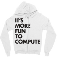 Its More Fun To Compute Green Zipper Hoodie | Artistshot