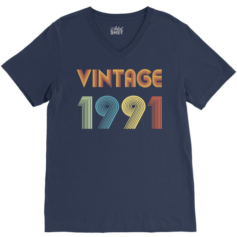 Vintage Modern 1991 Trending V-Neck Tee by azawadfedinx | Artistshot