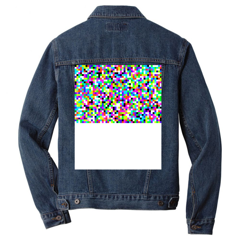 Png Noise Random Big Blocks Mess Nostalgia Men Denim Jacket by trmcichercotf | Artistshot