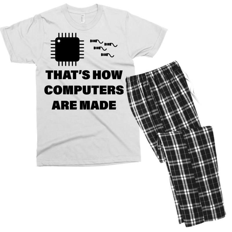 Thats How Computers Are Made Retro Men's T-shirt Pajama Set | Artistshot