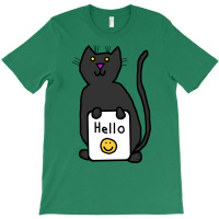 Cute Cat Says Hello Nature T-shirt | Artistshot