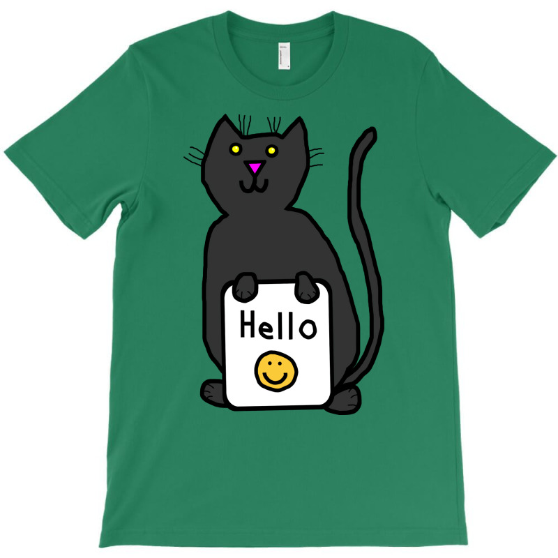 Cute Cat Says Hello Nature T-Shirt by ushaanthihr | Artistshot