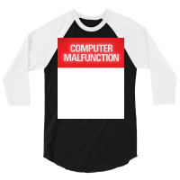 Computer Malfunction Hipster 3/4 Sleeve Shirt | Artistshot