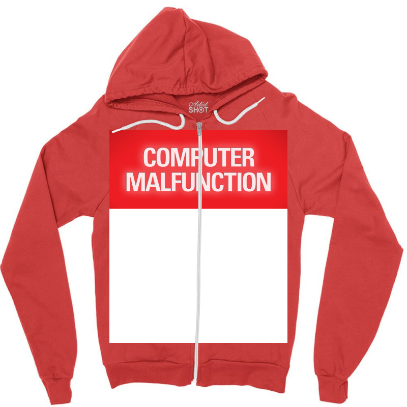 Computer Malfunction Hipster Zipper Hoodie by shudoterika0 | Artistshot