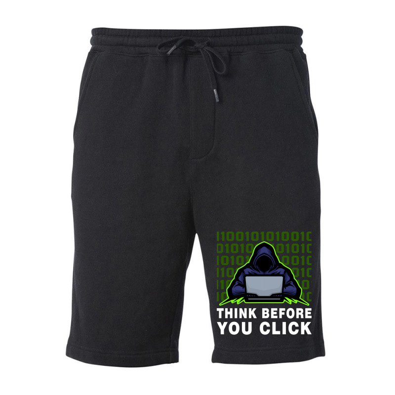 Think Before You Click Cybersecurity Awareness Coo Fleece Short | Artistshot