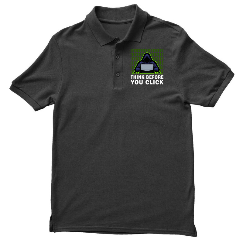 Think Before You Click Cybersecurity Awareness Coo Men's Polo Shirt | Artistshot