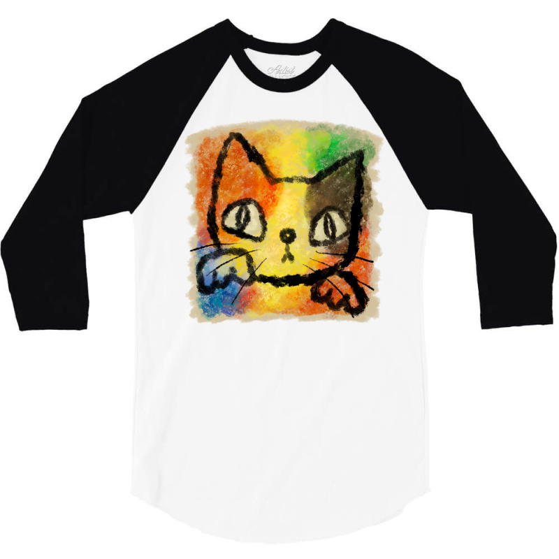 Tortoiseshell Cat Punch Aesthetic 3/4 Sleeve Shirt by turynobarfox | Artistshot