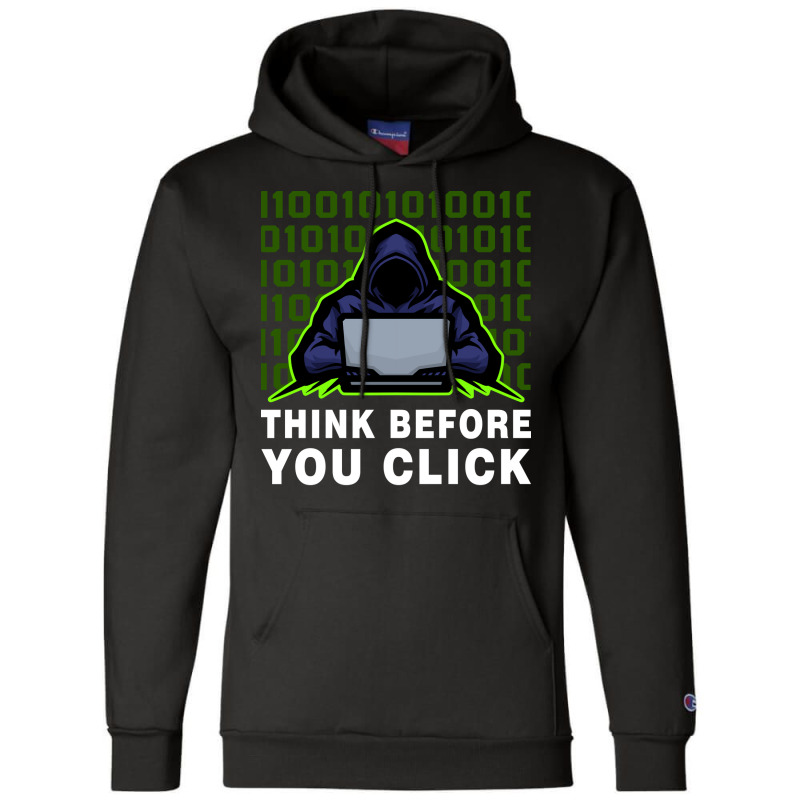 Think Before You Click Cybersecurity Awareness Coo Champion Hoodie | Artistshot