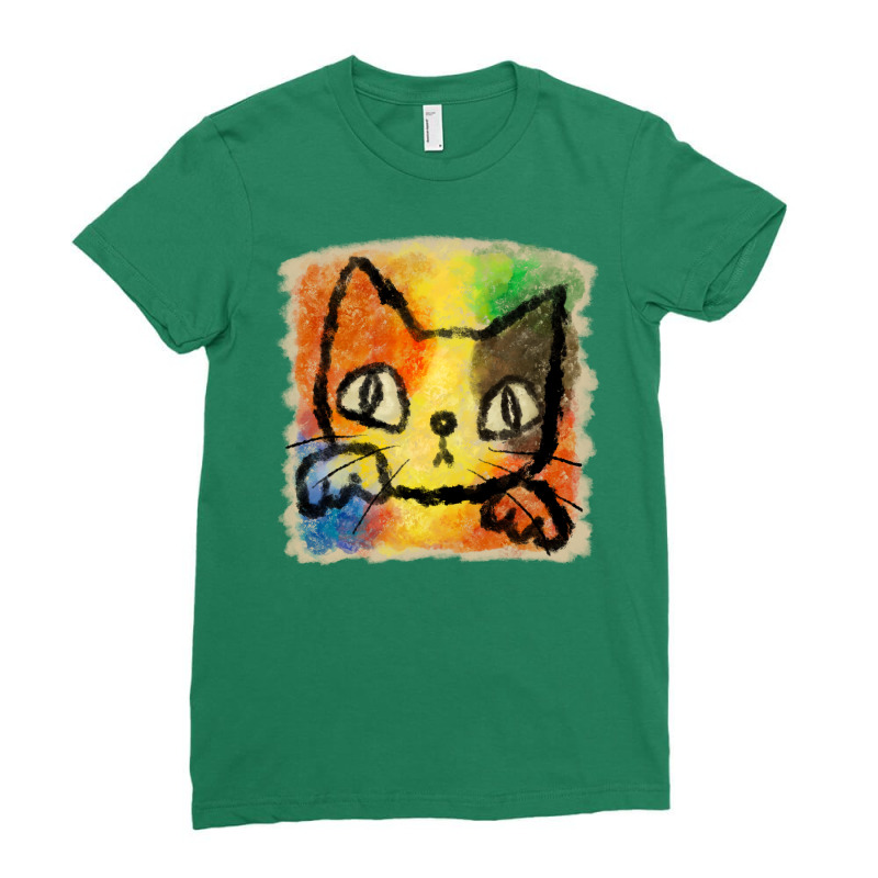 Tortoiseshell Cat Punch Aesthetic Ladies Fitted T-Shirt by turynobarfox | Artistshot