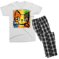 Tortoiseshell Cat Punch Aesthetic Men's T-shirt Pajama Set | Artistshot