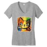 Tortoiseshell Cat Punch Aesthetic Women's V-neck T-shirt | Artistshot