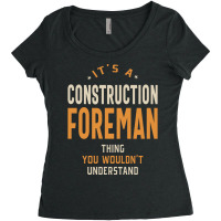 Construction Foreman Job Title Men Women Gift Aest Women's Triblend Scoop T-shirt | Artistshot