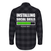 Installing Social Skills Please Wait Hipster Flannel Shirt | Artistshot