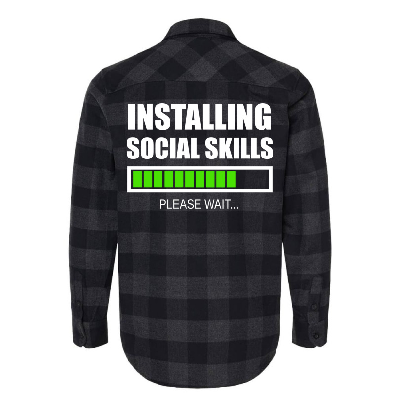 Installing Social Skills Please Wait Hipster Flannel Shirt by noonxrsbj4 | Artistshot