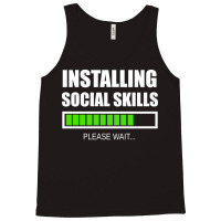 Installing Social Skills Please Wait Hipster Tank Top | Artistshot