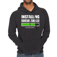 Installing Social Skills Please Wait Hipster Vintage Hoodie | Artistshot