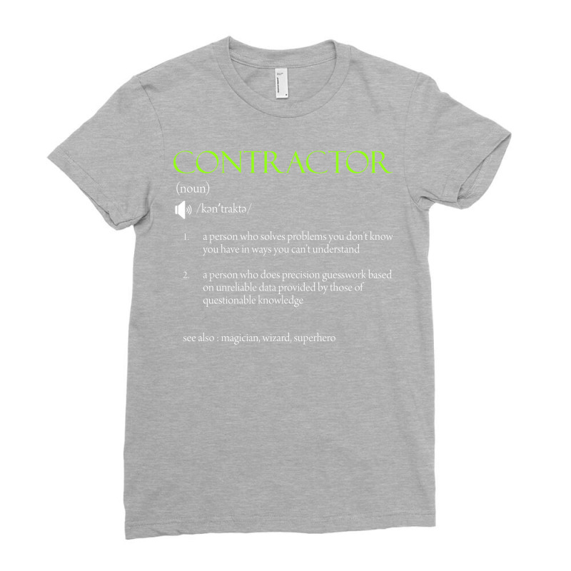 Contractor Definition Design Trending Ladies Fitted T-Shirt by govinanagoor3 | Artistshot