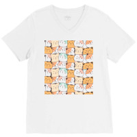 Life Is More Beautiful With The Cats Girl V-neck Tee | Artistshot