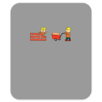 Kids Drawing Vector Illustration Of Construction W Mousepad | Artistshot