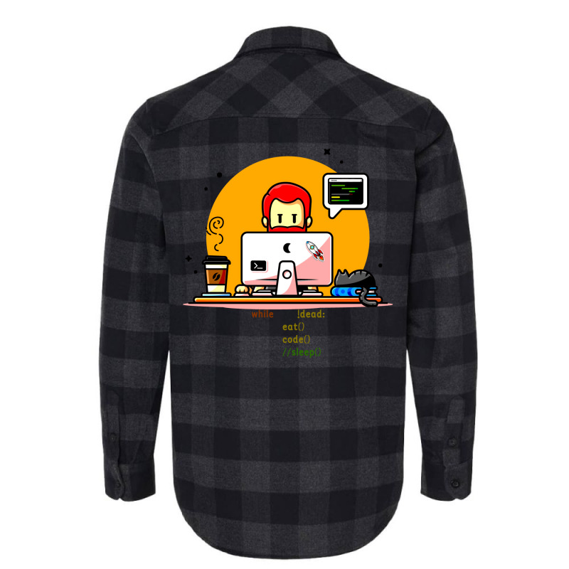 While Not Programmer Eat Code Sleep Quote Flannel Shirt | Artistshot