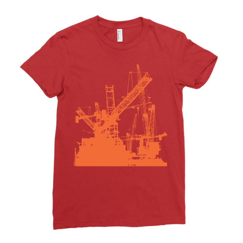 Tower Crane Operator Construction Tower Crane Skyl Ladies Fitted T-Shirt by elmiraenadow | Artistshot