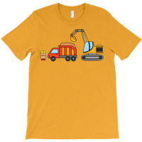 Kids Drawing Construction Set Dump Truck With Exca T-shirt | Artistshot