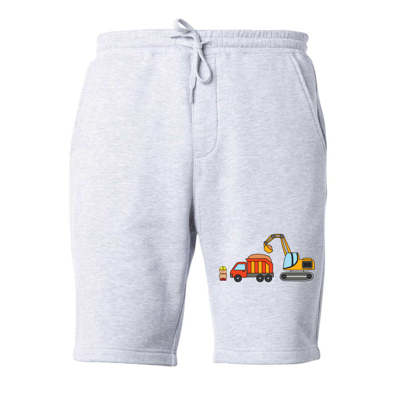 Kids Drawing Construction Set Dump Truck With Exca Fleece Short by hutormbuyie6 | Artistshot