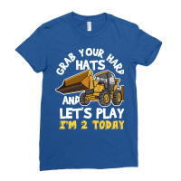 Construction Design For A 2 Year Old Birthday Boy Ladies Fitted T-shirt | Artistshot