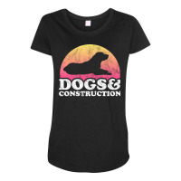 Dogs And Construction Gift Retro Maternity Scoop Neck T-shirt | Artistshot