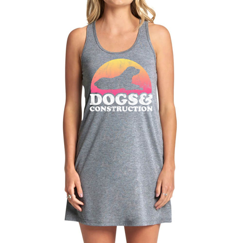 Dogs And Construction Gift Retro Tank Dress by valkdiartel | Artistshot