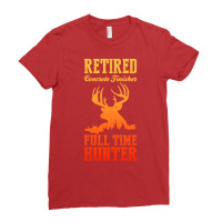 Retired Concrete Finisher Full Time Hunter Trendin Ladies Fitted T-shirt | Artistshot